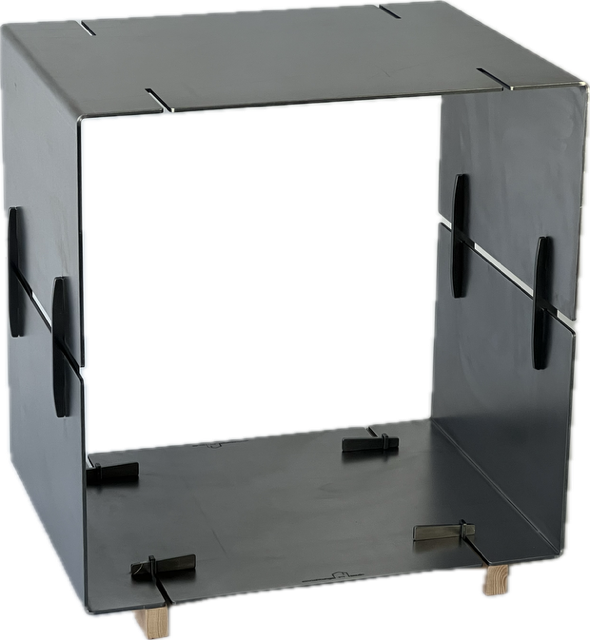 HANS (Kaminholzregal, Stahl, modular erweiterbar) Raumtrenner, Sitzgelegenheit